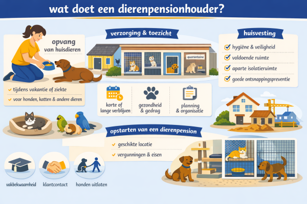 Alles over het beroep dierenpensionhouder Wat doet een dierenpensionhouder